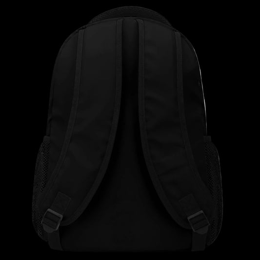 Durable water-resistant black laptop bag for students - Side Profile.