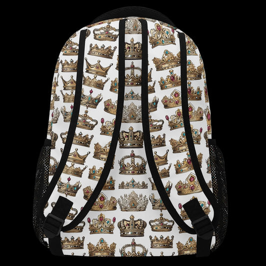 Rear view of The Heir Crown Edition featuring padded ergonomic shoulder straps and chest buckle.