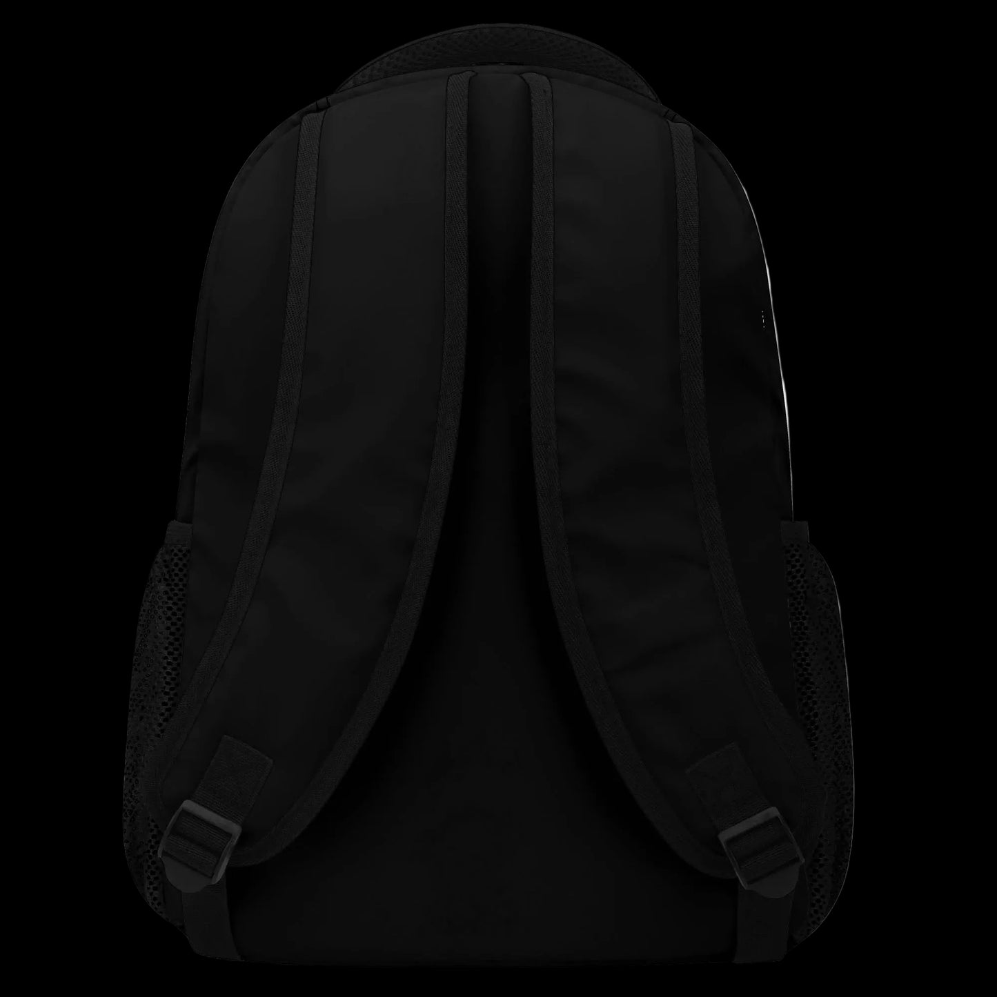 Durable water-resistant black laptop bag for students - Side Profile.
