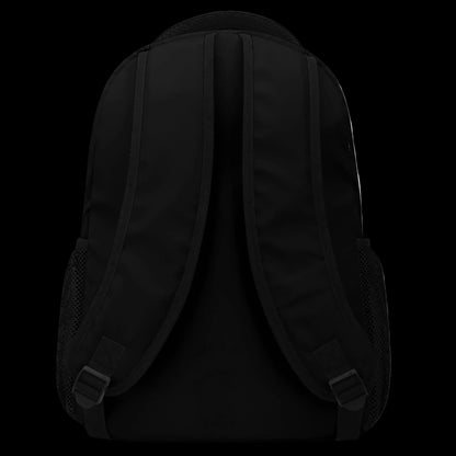 Durable water-resistant black laptop bag for students - Side Profile.