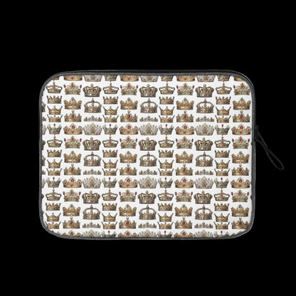 The Royal Guard Padded Laptop Sleeve in Heir pattern - Crown Collection tech protection.