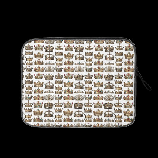 The Royal Guard Padded Laptop Sleeve in Heir pattern - Crown Collection tech protection.