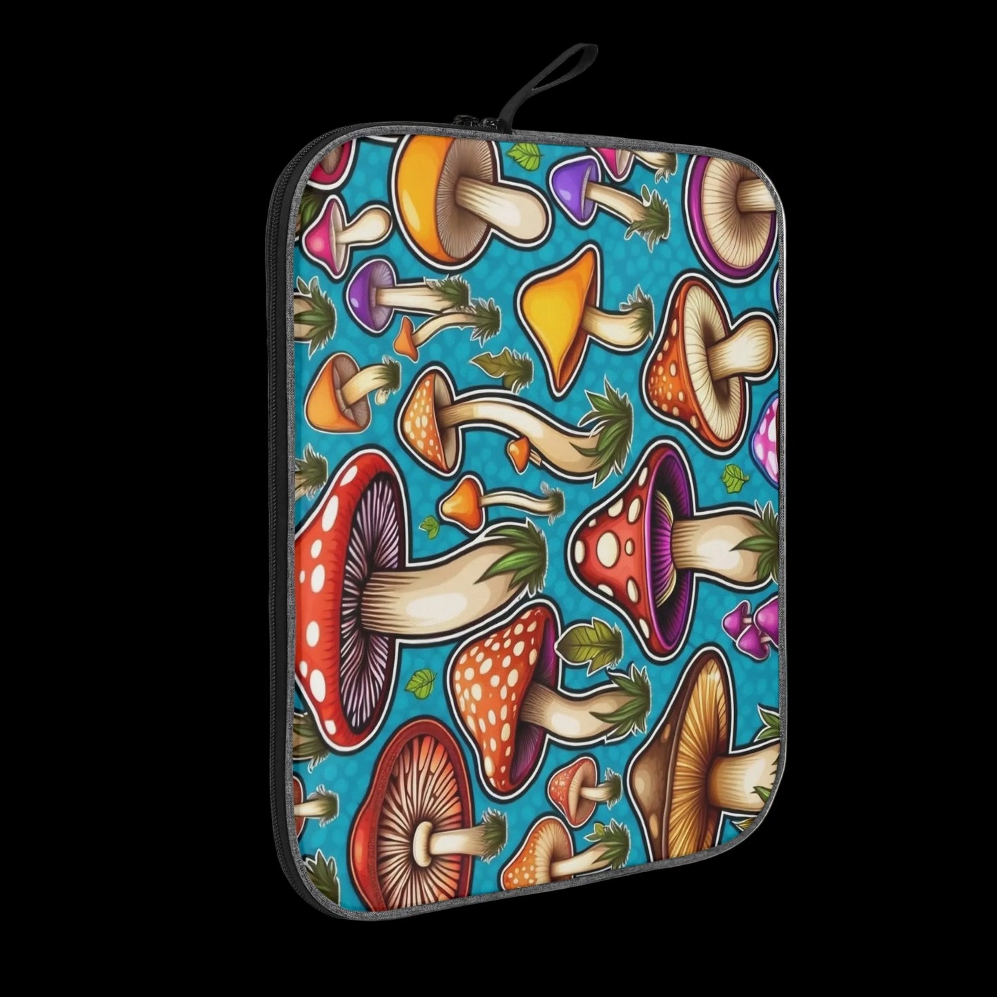 Side profile of the Spore-Shell sleeve showing the durable water-resistant fabric and padding.