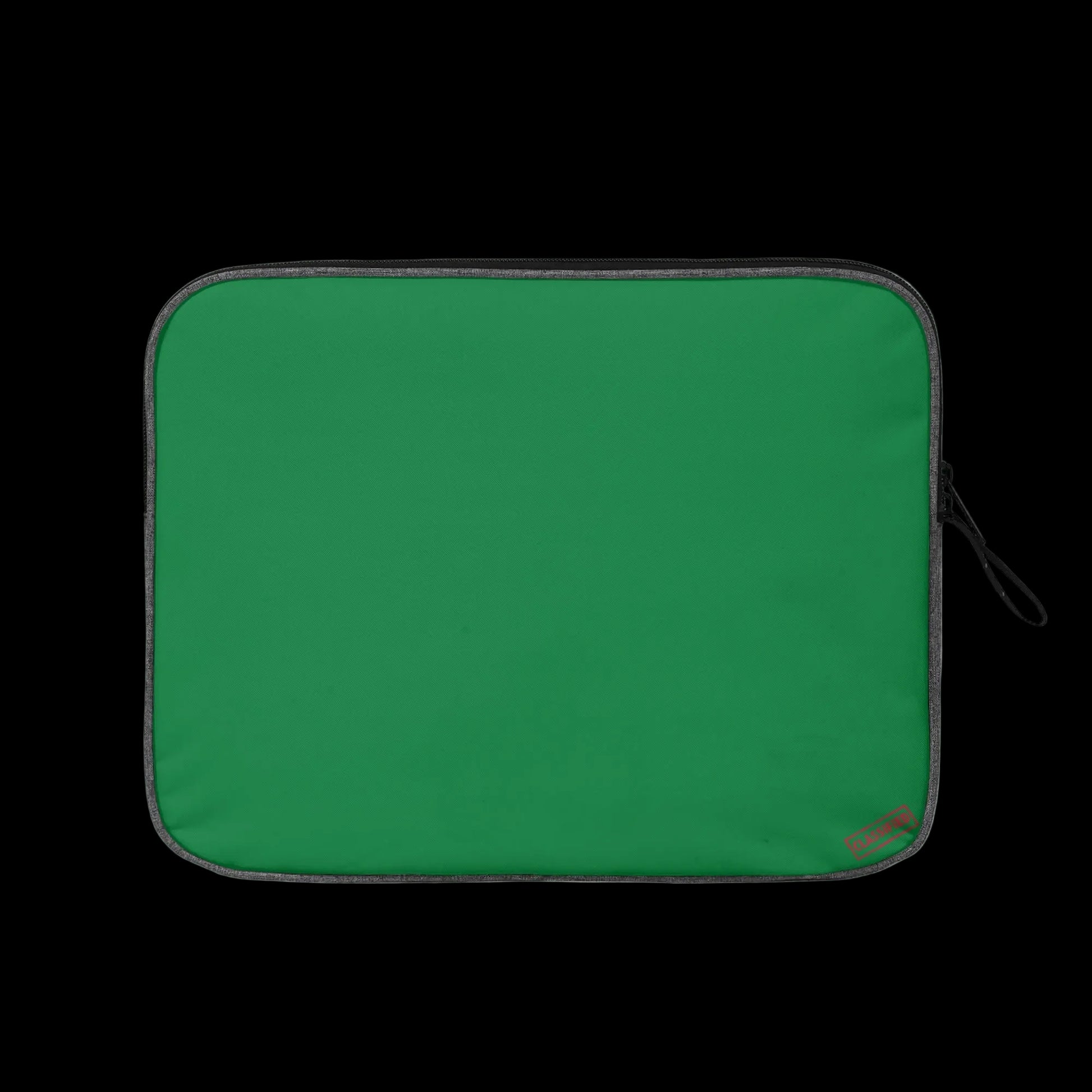 The Blank Slate Green Padded Laptop Sleeve (13" and 14" sizes) - minimalist tech protection for students and professionals.