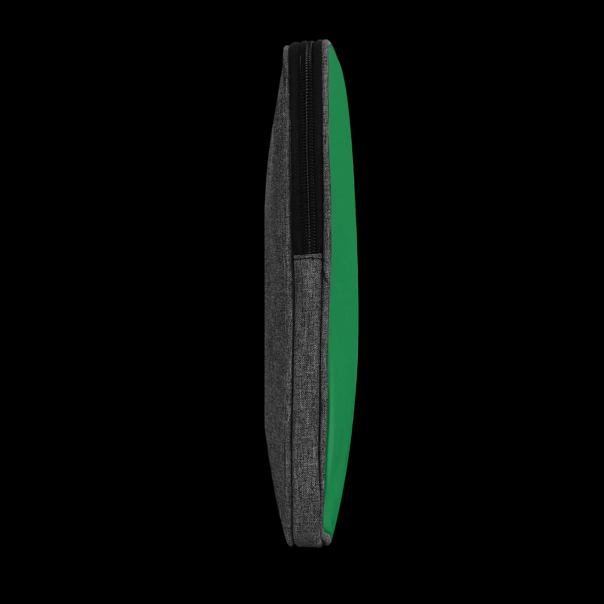 Minimalist back view of the water-resistant Green Blank Slate sleeve from the Classified Bag collection.