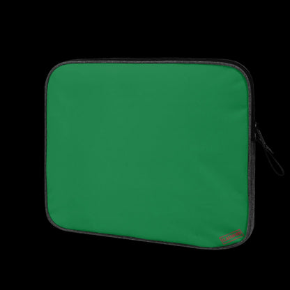 Soft-touch scratch-proof interior lining of the Blank Slate Green tech sleeve for premium screen protection.