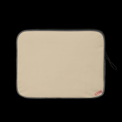 The Blank Slate Tan Padded Laptop Sleeve (13" and 14" sizes) - minimalist tech protection for students and professionals.