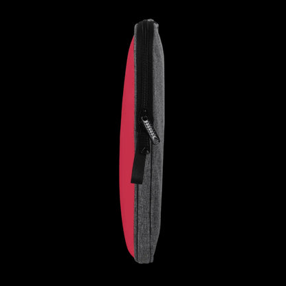 Minimalist back view of the water-resistant Red Blank Slate sleeve from the Classified Bag collection.