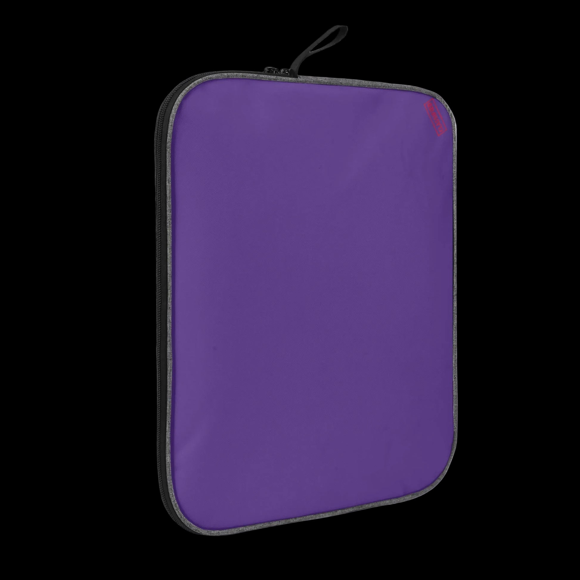 Slim-profile Purple Blank Slate tech sleeve showing the impact-resistant padded edges for MacBook and iPad protection.