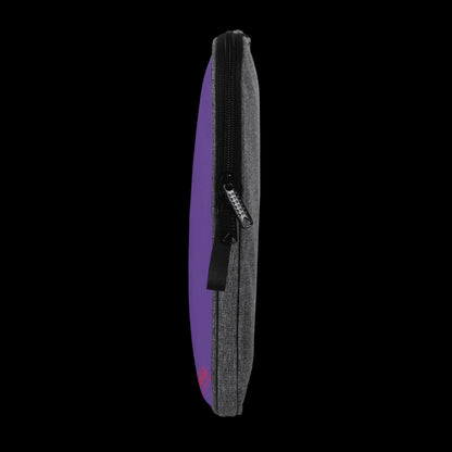 Heavy-duty snag-free zipper detail on the Purple Blank Slate Laptop Sleeve for secure, school-ready device storage.