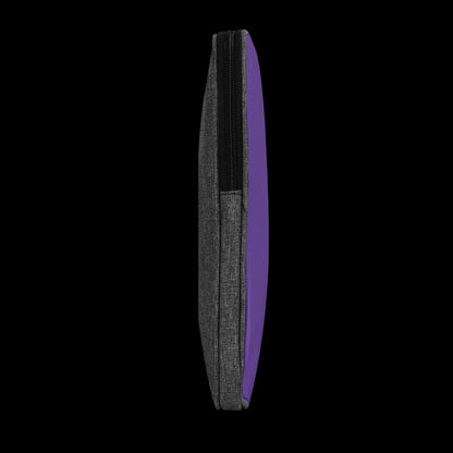 Heavy-duty snag-free zipper detail on the Purple Blank Slate Laptop Sleeve for secure, school-ready device storage.