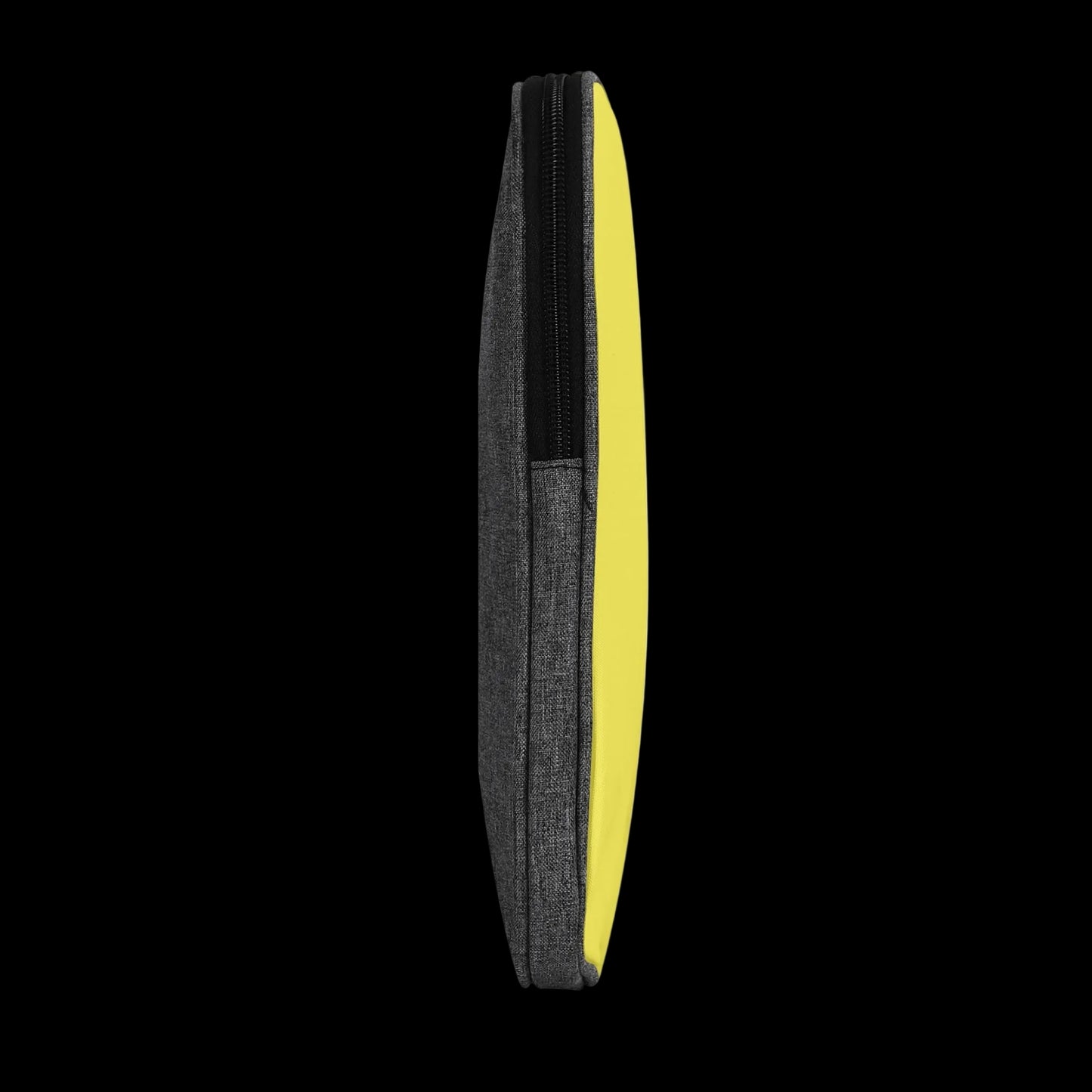 Minimalist back view of the water-resistant Yellow Blank Slate sleeve from the Classified Bag collection.