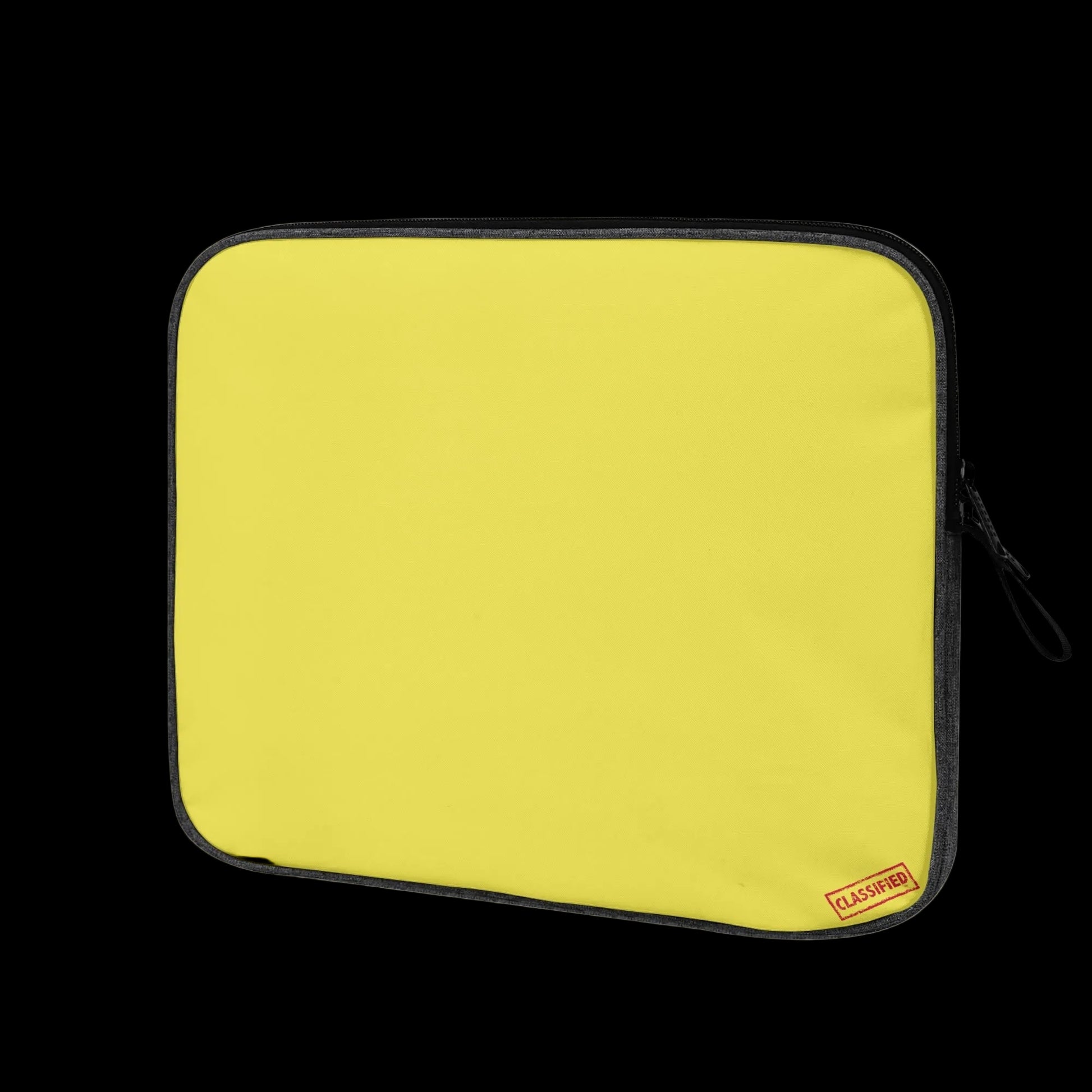 Soft-touch scratch-proof interior lining of the Blank Slate Yellow tech sleeve for premium screen protection.