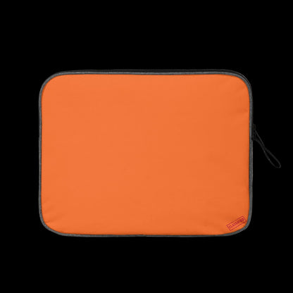 The Blank Slate Orange Padded Laptop Sleeve (13" and 14" sizes) - minimalist tech protection for students and professionals.