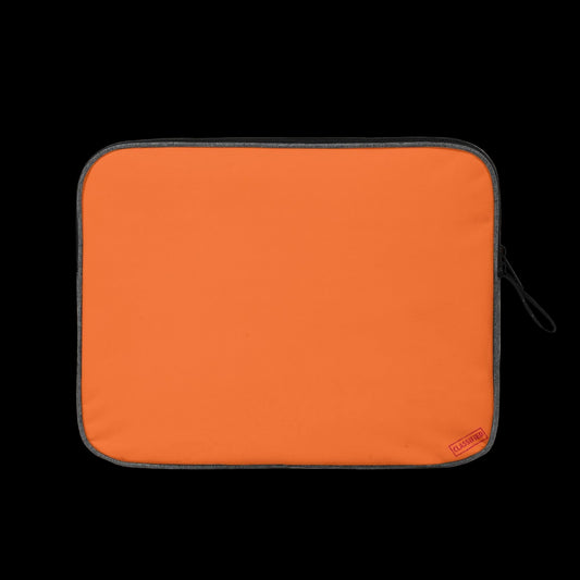 The Blank Slate Orange Padded Laptop Sleeve (13" and 14" sizes) - minimalist tech protection for students and professionals.