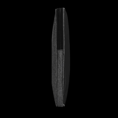 Minimalist back view of the water-resistant Black Blank Slate sleeve from the Classified Bag collection.