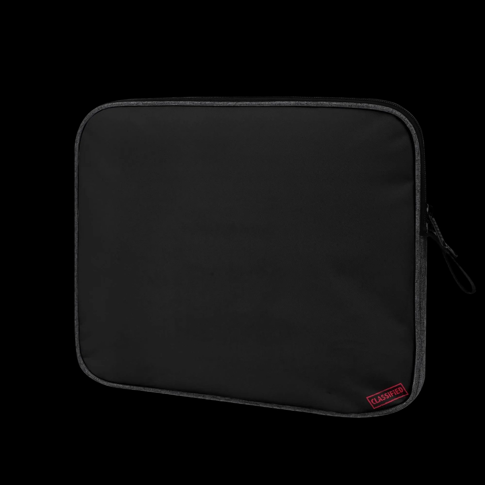 Soft-touch scratch-proof interior lining of the Blank Slate Black tech sleeve for premium screen protection.